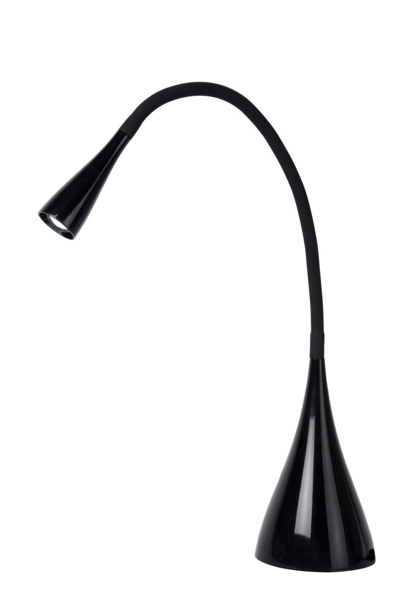 Zozy 48cm Svart skrivebordslampe Fra Lucide - Zozy kan dimmes i 3 trinn ved hjelp av en berøringsknapp og gir dermed rødt lys for hvert øyeblikk.