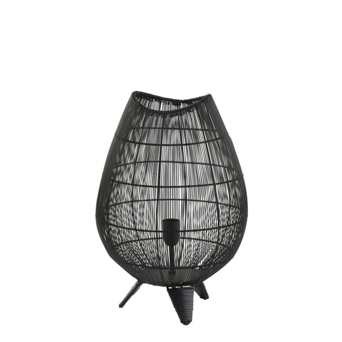 Yumi 47cm Svart bordlampe Fra Light & Living - Det luftige designet gir et vakkert lysspill og passer både moderne og industrielle interiørstiler.
