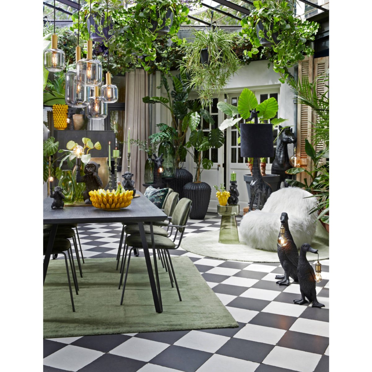 Duck 48cm Svart bordlampe Fra Light & Living - 