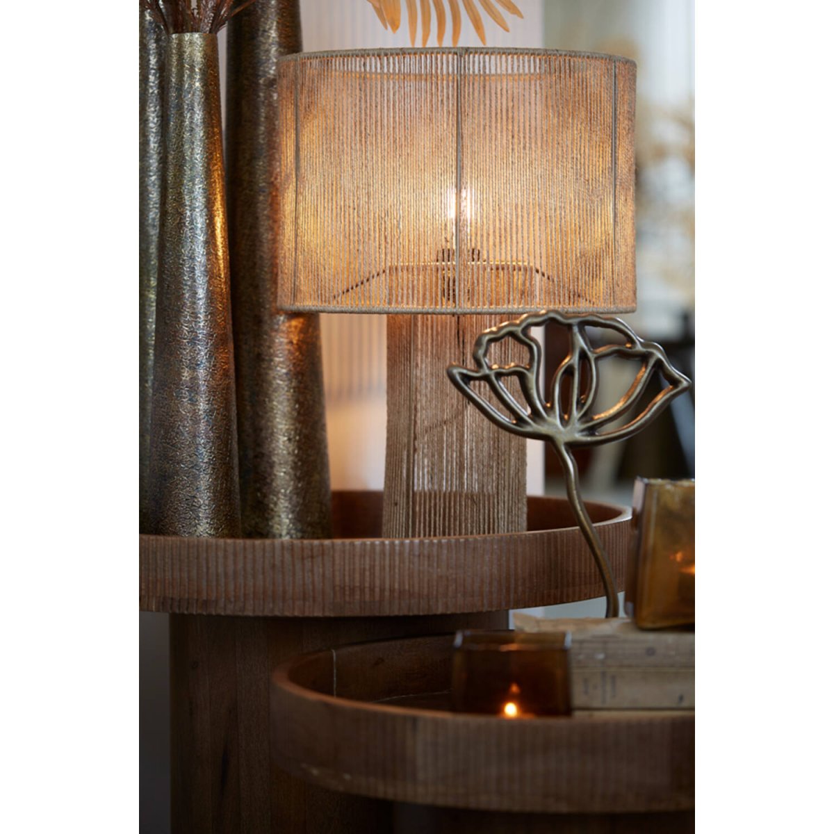 Lavatera 50cm Natur bordlampe Fra Light & Living - 
