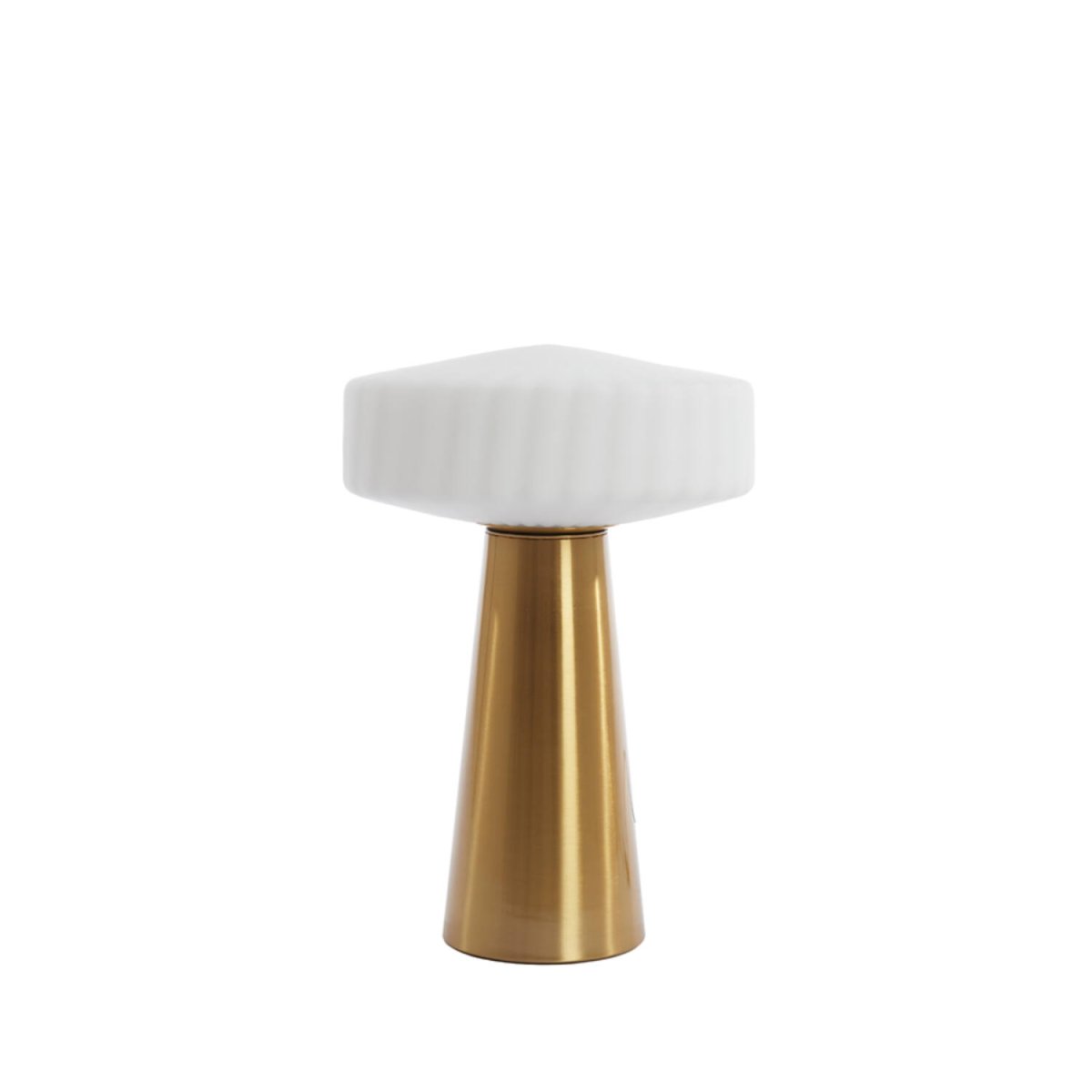 Pleat 45cm Gull/hvit bordlampe Fra Light & Living - 