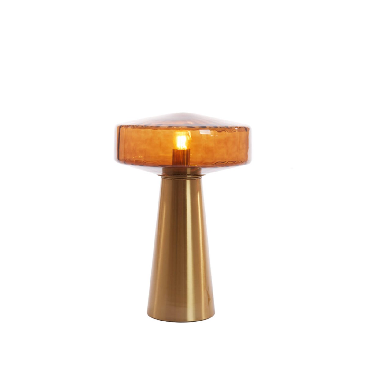 Pleat 45cm Gull/brun bordlampe Fra Light & Living - 
