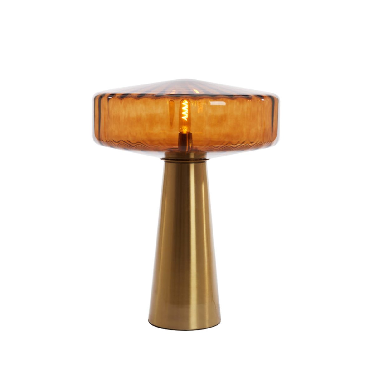 Pleat 53cm Gull/brun bordlampe Fra Light & Living - 