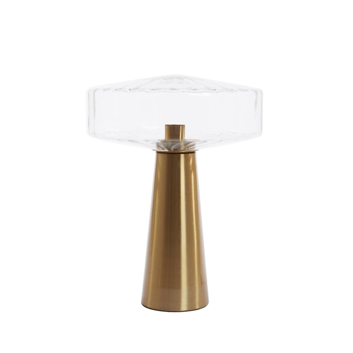 Pleat 53cm Gull/klar bordlampe Fra Light & Living - 
