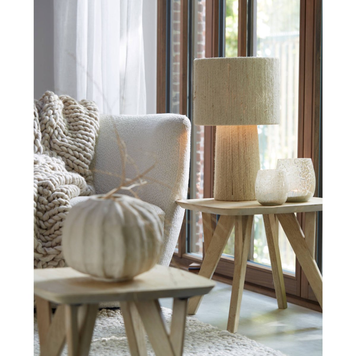 Pitino 50cm Natur bordlampe Fra Light & Living - 