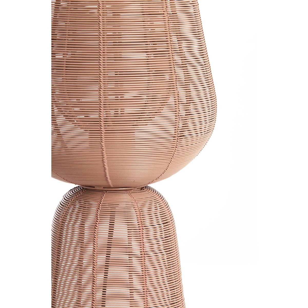 Aboso 42cm Rosa bordlampe Fra Light & Living - Den unike formen gir et moderne og elegant preg, perfekt for å løfte interiøret i både industrielle og skandinaviske hjem.