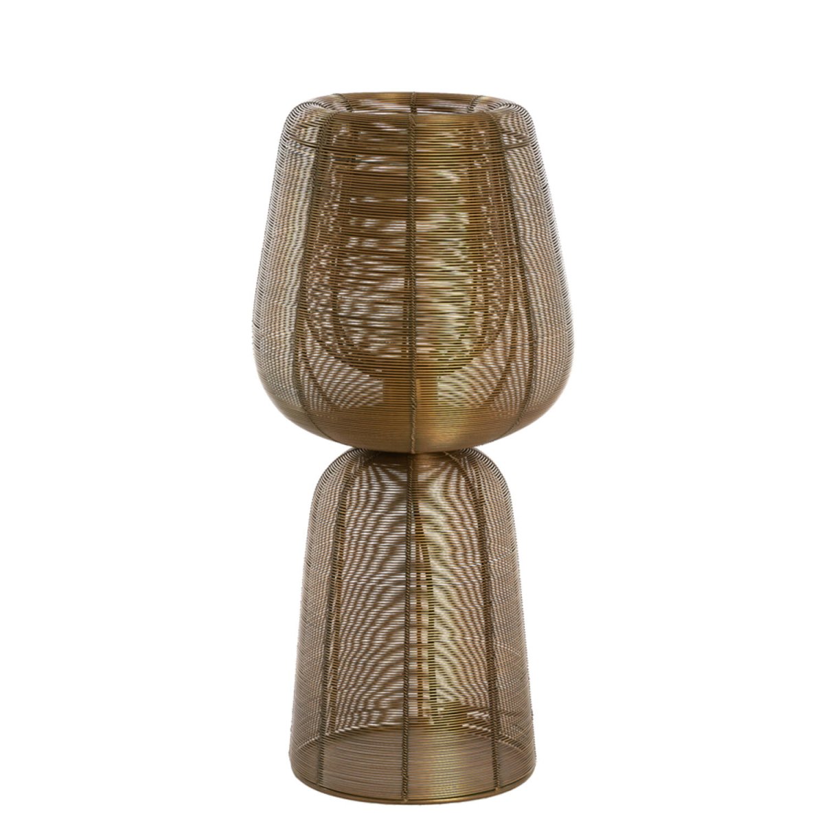 Aboso 54cm Bronse bordlampe Fra Light & Living - Aboso er en stilig bordlampe laget av jern med bronsefinish, hvor det åpne designet skaper et vakkert skyggespill.