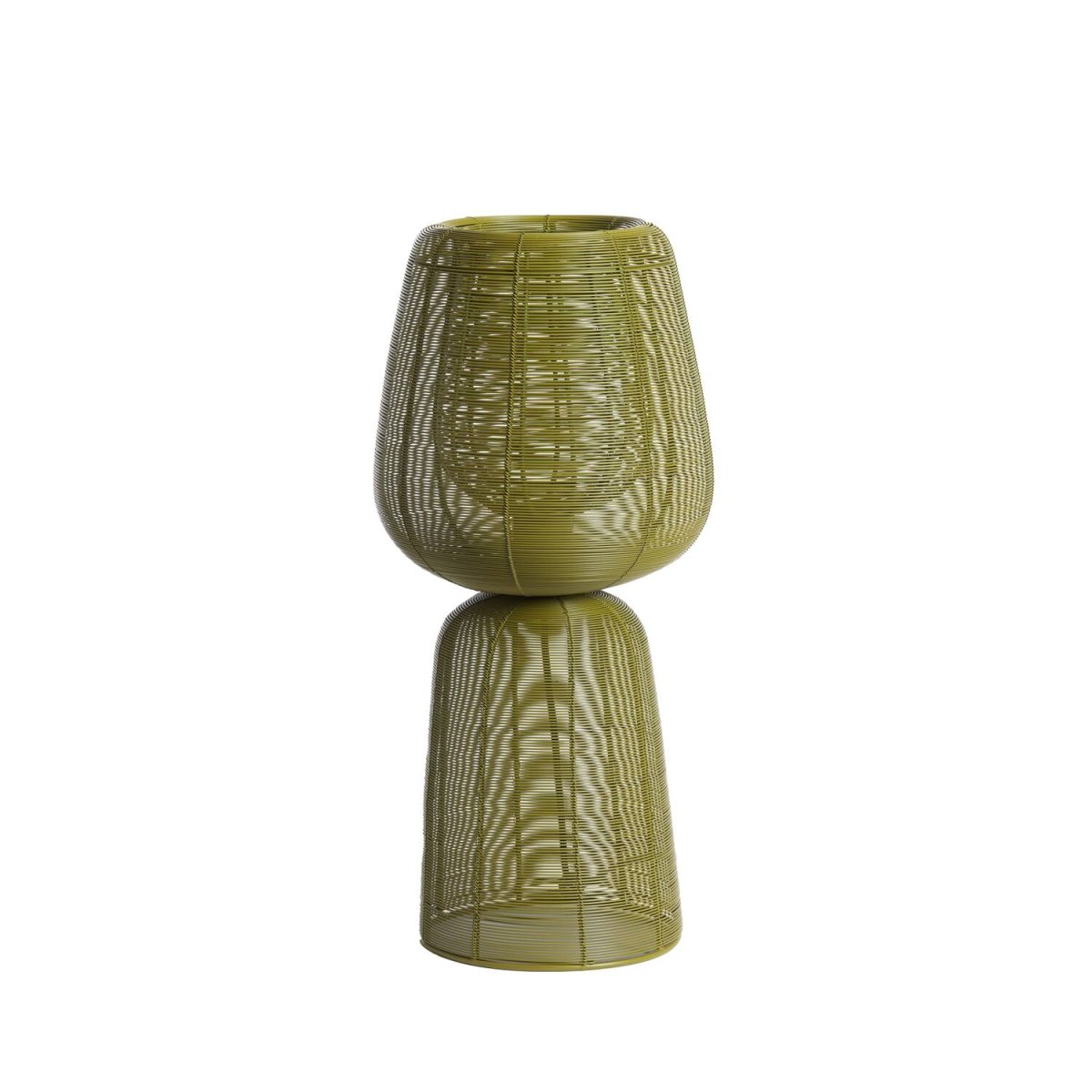 Aboso 54cm Mørk grønn bordlampe Fra Light & Living - Den unike formen gir et moderne og elegant preg, perfekt for &aring; l&oslash;fte interi&oslash;ret i b&aring;de industrielle og skandinaviske hjem.