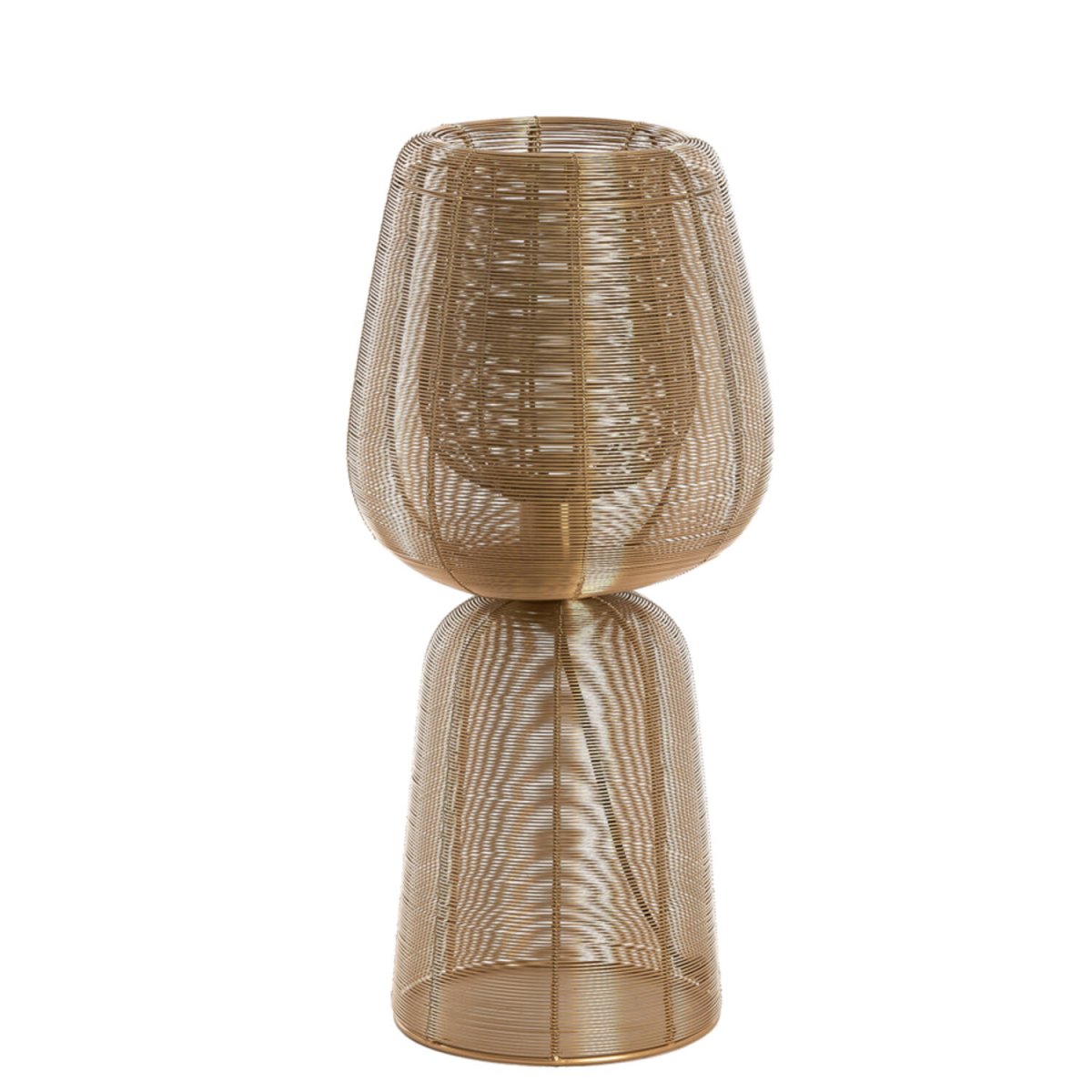 Aboso 54cm Gull bordlampe Fra Light & Living - Aboso er en stilig bordlampe laget av jern med gullfinish, hvor det åpne designet skaper et vakkert skyggespill.
