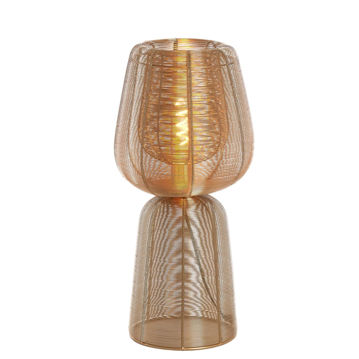 Aboso 54cm Gull bordlampe Fra Light & Living - Aboso er en stilig bordlampe laget av jern med gullfinish, hvor det åpne designet skaper et vakkert skyggespill.