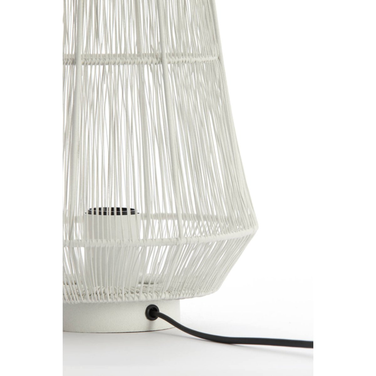 Banjar 33cm Kremet hvit bordlampe Fra Light & Living - 