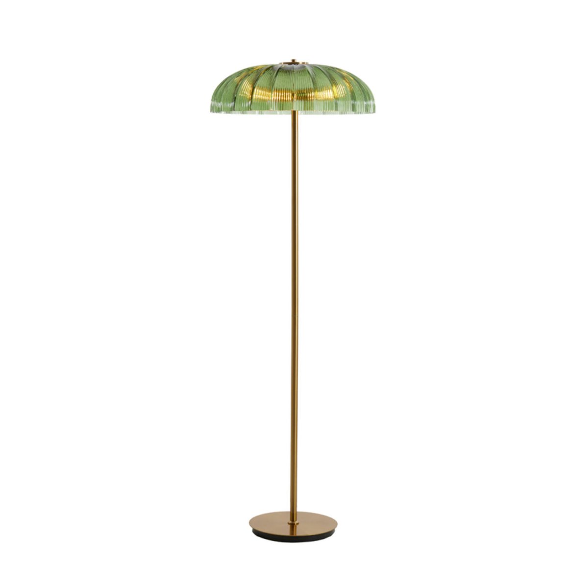 Fungo Gull/grønn gulvlampe Fra Light & Living - Det elegante og sofistikerte designet gir interiøret et luksuriøst preg og skaper en varm og komfortabel lysfordeling.