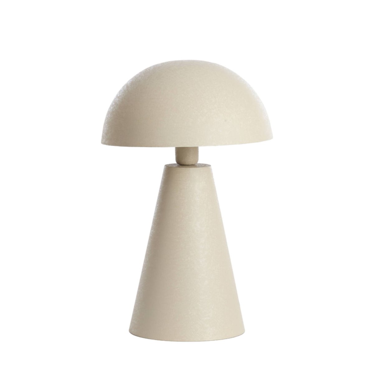 Surrina 50cm Beige bordlampe Fra Light & Living - Surrina er en stilig bordlampe i metall med et moderne, soppformet design og en vakker matt lys beige farge.