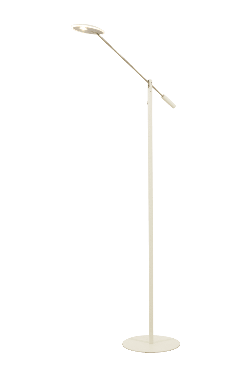 Cadiz Hvit gulvlampe Fra Aneta Lighting - Lyset slås av og på med en dimmer.