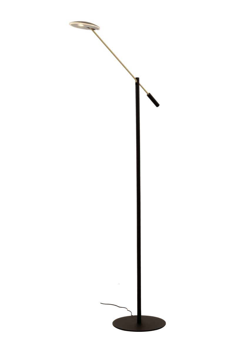 Cadiz Svart gulvlampe Fra Aneta Lighting - Lyset slås av og på med en dimmer.