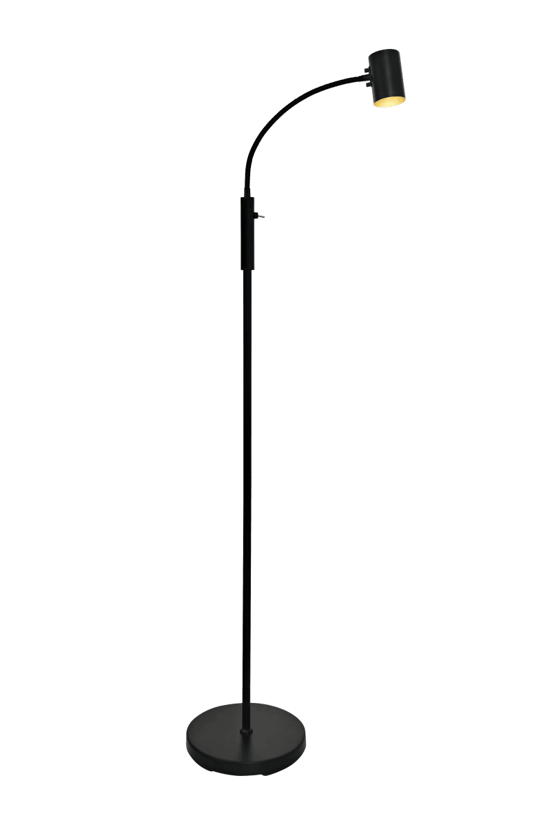 Hugin Svart gulvlampe Fra Aneta Lighting - Kan med fordel kombineres med våre andre lamper fra Hugin-familien.