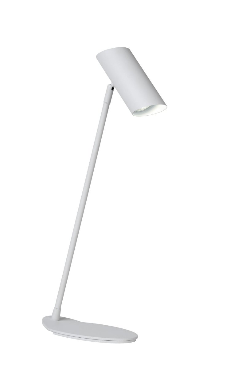 Hester 55cm Hvit skrivebordslampe Fra Lucide - Denne skrivebordslampen i metall er et ekte blikkfang for skrivebordet ditt.