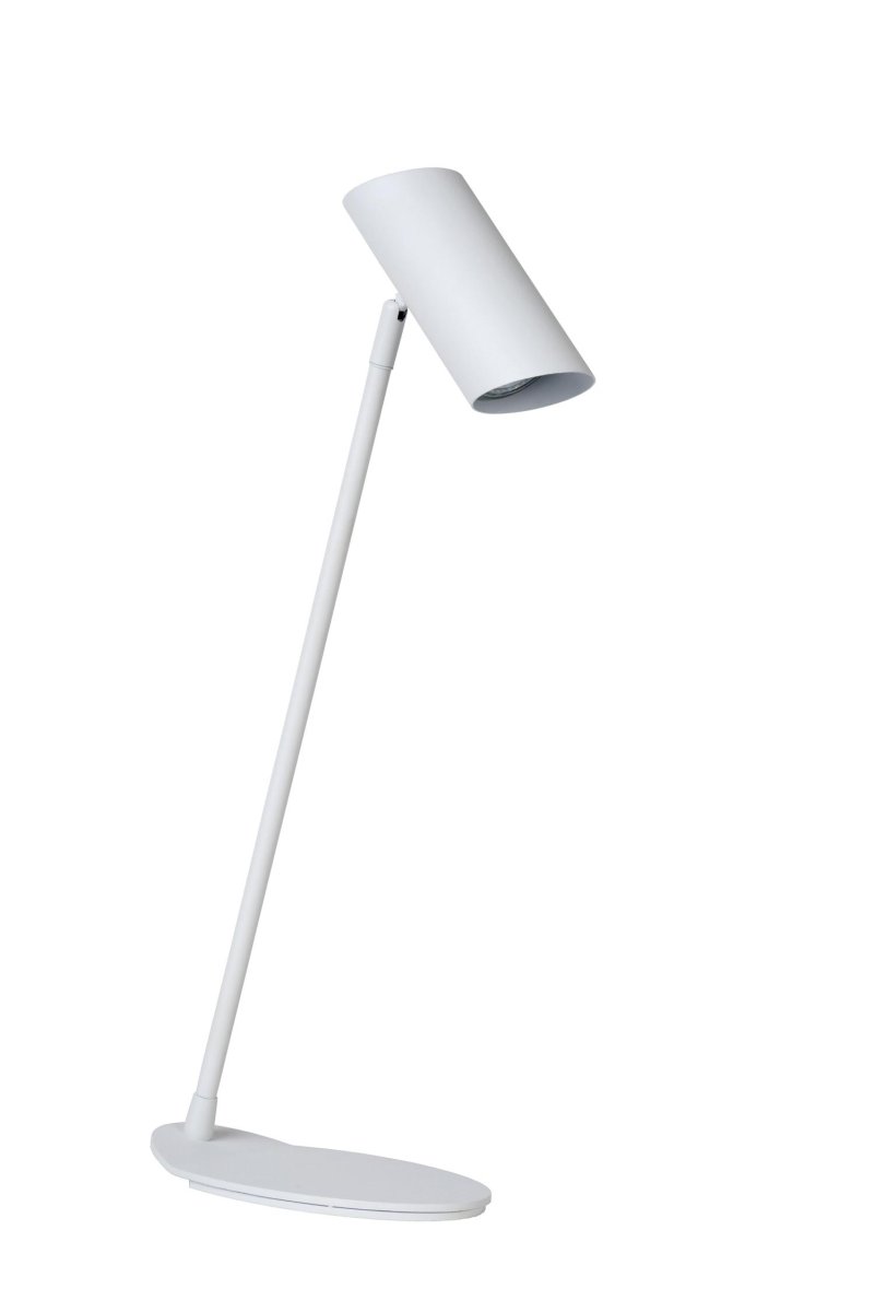 Hester 55cm Hvit skrivebordslampe Fra Lucide - Denne skrivebordslampen i metall er et ekte blikkfang for skrivebordet ditt.