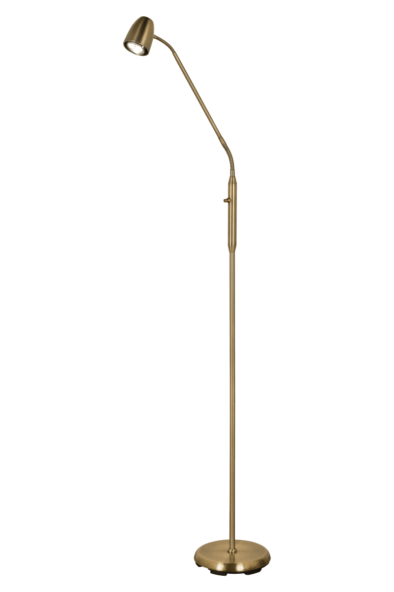 Sandnes 1 Antikk gulvlampe Fra Aneta Lighting - stangen og et justerbart hode.