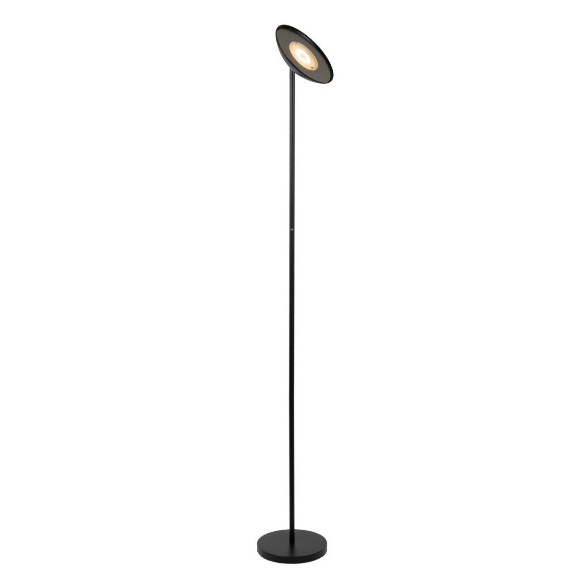 Zenith 1 Svart gulvlampe Fra Lucide - Zenith har ogs&aring; en justerbar lampeskjerm; at du kan rette lyset akkurat dit du trenger det.