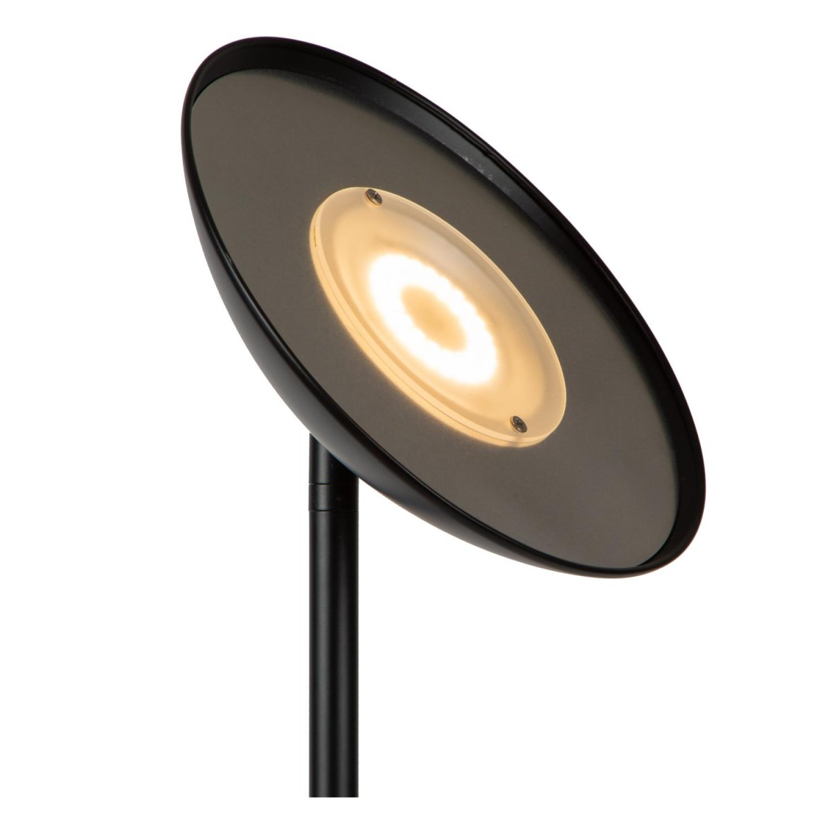 Zenith 1 Svart gulvlampe Fra Lucide - Zenith har ogs&aring; en justerbar lampeskjerm; at du kan rette lyset akkurat dit du trenger det.