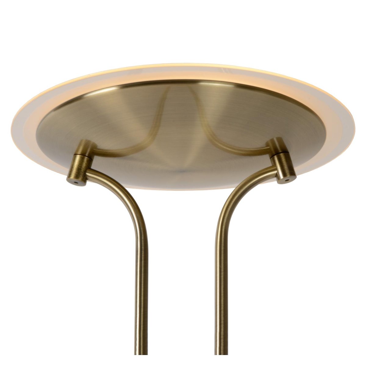 Champion-Led Bronse gulvlampe Fra Lucide - Med tv&aring; lyspærer, en plassert halvveis og en øverst, du får et dobbelt utseende; veldig atmosfærisk lys.