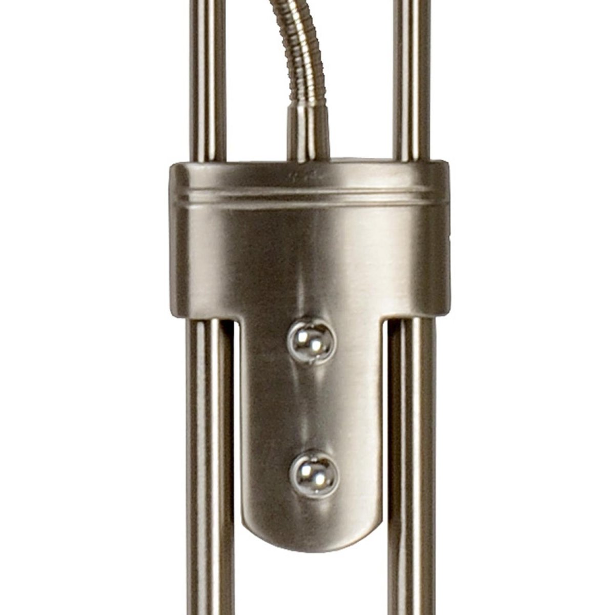 Champion-Led Sateng krom gulvlampe Fra Lucide - Med tv&aring; lyspærer, en plassert halvveis og en øverst, du får et dobbelt utseende; veldig atmosfærisk lys.