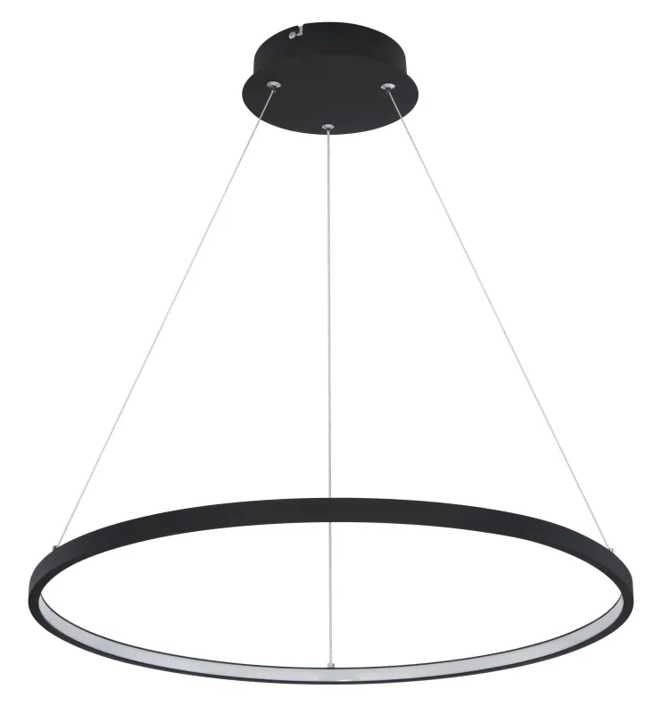 Ralph Ø60 Svart Taklampe Fra Globo Lighting - Den moderna, runda takpendeln Ralph i mattsvart &auml;r en stilren blickf&aring;ngare i ditt hem.