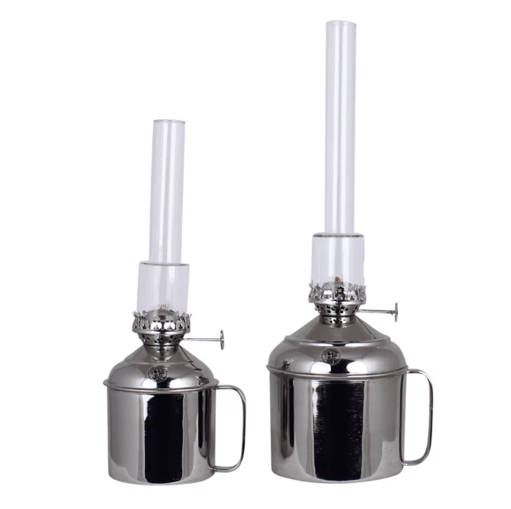 Kerosene lamp linné small Sølv Fra Strömshaga - Passer med veke artikkelnummer 116210 og brennere med artikkelnummer 121800G.