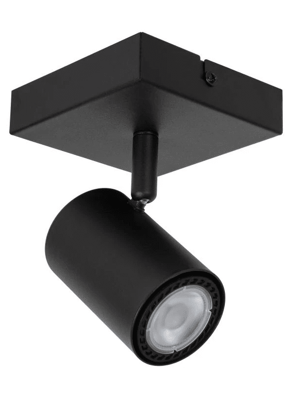 Amigo Svart spotlight Fra Lucide - Spotlighten er justerbar og gir dermed allsidig belysning, perfekt for &aring; skape en varm atmosf&aelig;re eller fremheve viktige omr&aring;der i hjemmet ditt.