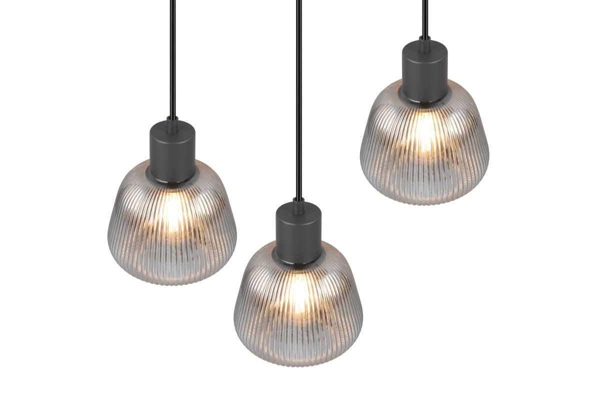 Tarifa Ø37 Røykgrå Taklampe Fra Trio Lighting - 