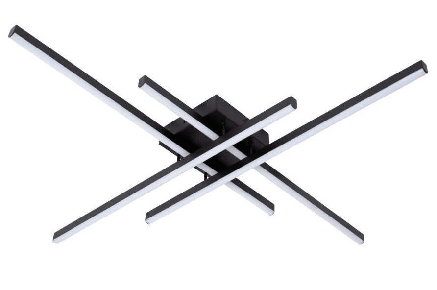 Novak 80cm Svart plafond Fra Lucide - Den har innebygd integrert LED på 42W med sterkt lys på 1500lm, koble den til en dimmer for å maksimere lyset.