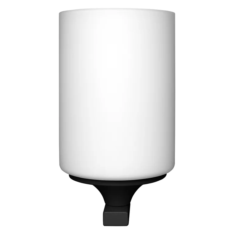 Lantern Cylinder Svart utendørslampe Fra Osram - Den er laget av presst&oslash;pt aluminium for h&oslash;y slitestyrke og har en diffuser i herdet frostet glass som gir et mykt og behagelig lys.