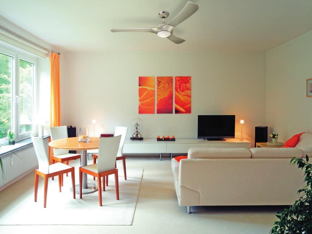 Techno Ø132 Sølv Fra Westinghouse - Techno takvifte med titan-finish og integrert LED i frostet opalglass tilbyr en elegant og strømlinjeformet design som passer i de fleste interiørstiler.