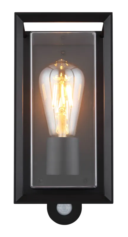 Logana Svart utendørslampe Fra Globo Lighting - Med sin rektangul&auml;ra design och unika ljusspridning kombinerar den stil och funktion.