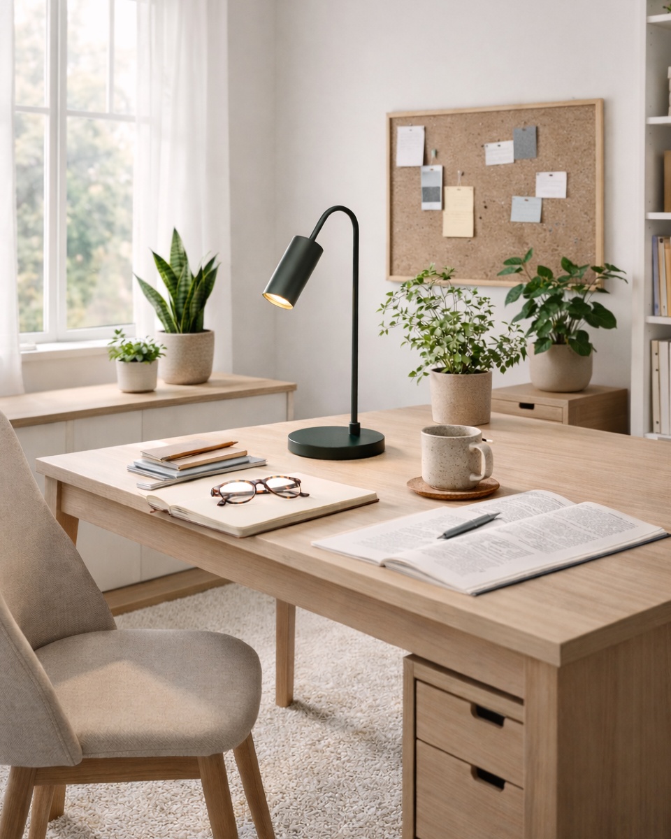 Curve 50cm Mørkegrønn skrivebordslampe Fra By Rydéns - Den slanke formen gj&oslash;r Curve enkel &aring; plassere p&aring; et skrivebord, nattbord eller i et vindu.