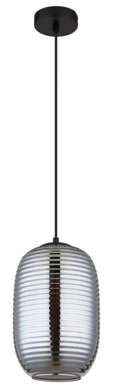 Jefrey Ø20 Røykfarget Taklampe Fra Globo Lighting - Denna eleganta taklampa &auml;r utrustad med en rund kupa i r&ouml;kf&auml;rgat glas.