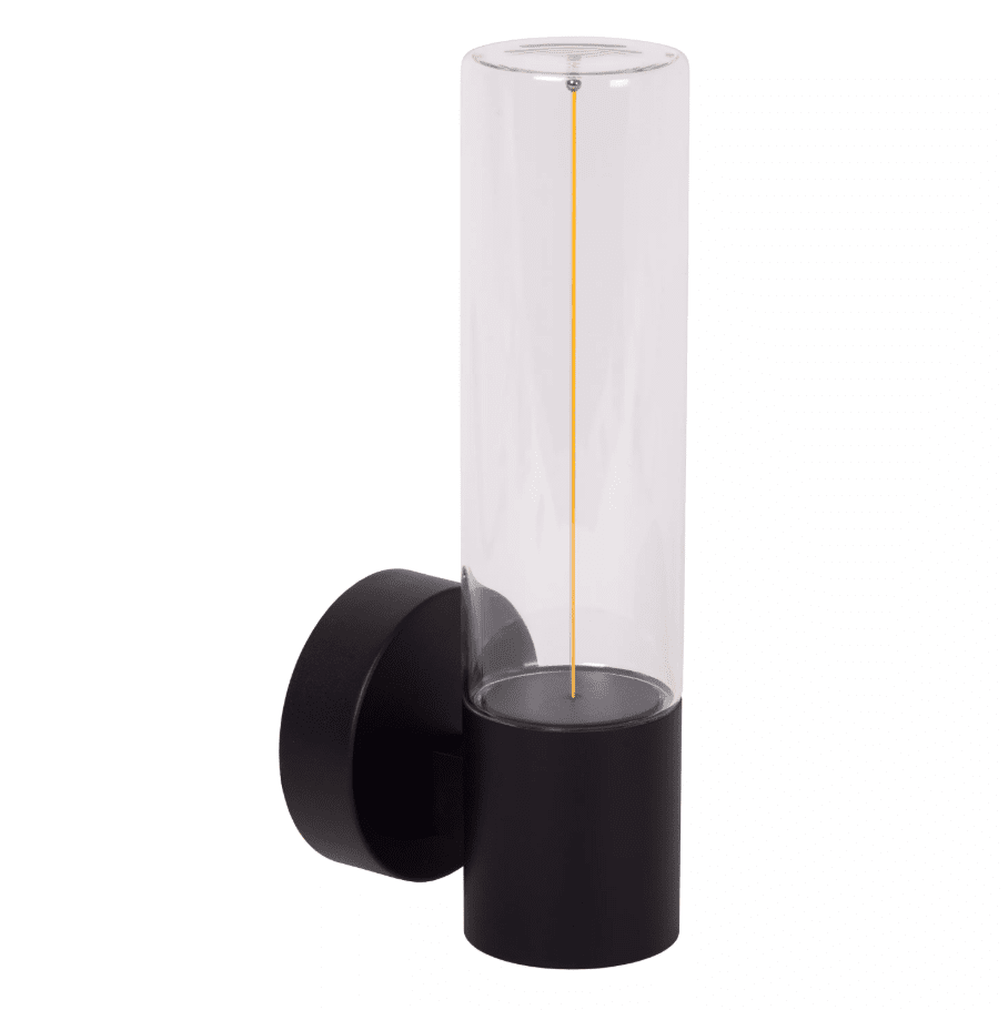 Filani Svart utendørslampe Fra Lucide - Filani er en moderne fasadelampe som gir godt allsidig lys med sin innebygde LED-lampe.