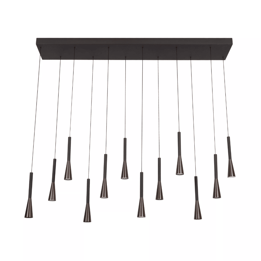Joakim 135cm Brun Taklampe Fra Lucide - Fargetemperaturen kan stilles inn under installasjonen mellom 2700K varmt hvitt lys eller 4000K hvitt lys for å dekke alle behov.