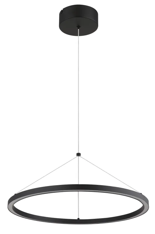 Grenvix Ø50 Svart Taklampe Fra Globo Lighting - Grenvix &auml;r en unik och stilfull takpendel som utm&auml;rker sig med sin runda form och distinkta ringdesign.