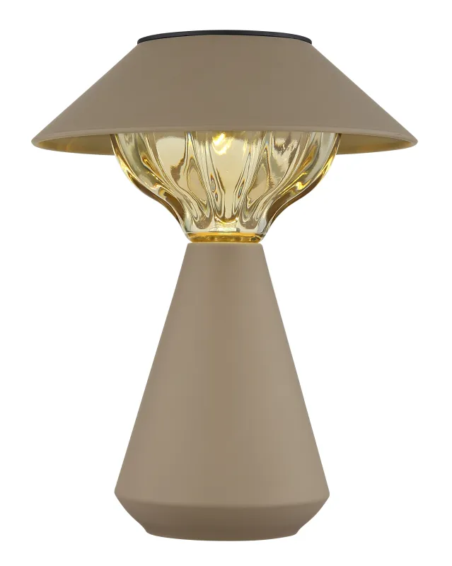 Cup LED Sand solcellelampe Fra Globo Lighting - Den diskreta designen sm&auml;lter in i alla milj&ouml;er och med IP44-klassning &auml;r den t&aring;lig mot v&auml;der och vind.