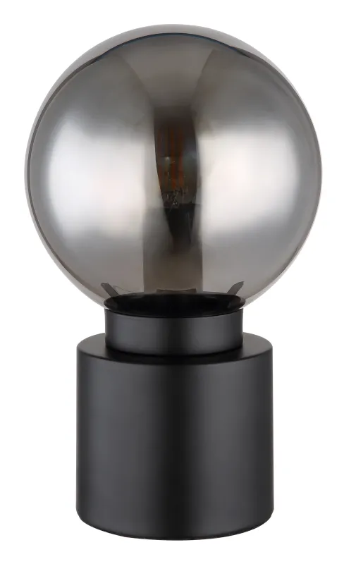 Marka 25cm Svart bordlampe Fra Globo Lighting - Den praktiska str&ouml;mbrytaren p&aring; sladden g&ouml;r den enkel att anv&auml;nda, och med sin kompakta storlek passar den perfekt p&aring; alla ytor.