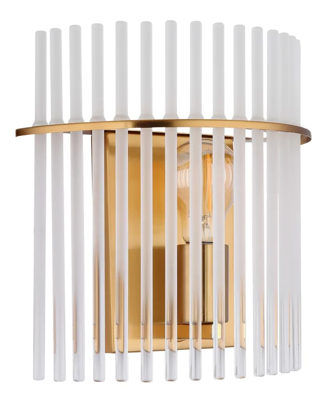 Gorley 26cm Gull vegglampe Fra Globo Lighting - Gorley &auml;r en elegant och sofistikerad v&auml;gglampa med en imponerande arkitektonisk design.