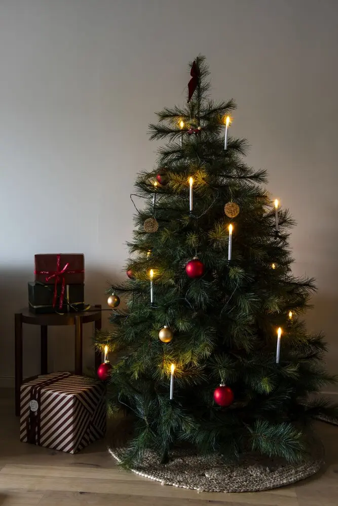 Juletrebelysning Amber 25LED 22m Grønn Fra Konstsmide - Juletrebelysning for innend&oslash;rs bruk med 25 ravfargede LED-lys og vakre blinkeffekter som gir en levende gl&oslash;d.