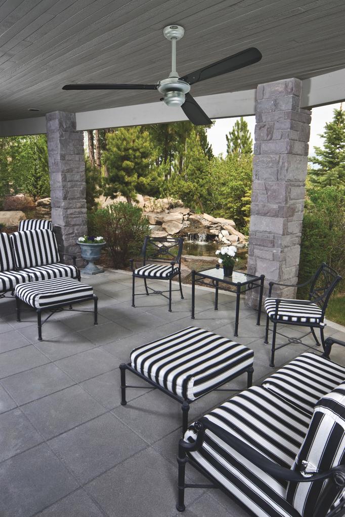 Mountain Gale Ø132 Sølv Fra Westinghouse - Takviften Mountain Gale er designet for både innendørs og utendørs bruk, noe som gjør den perfekt for områder som verandaer og terrasser.