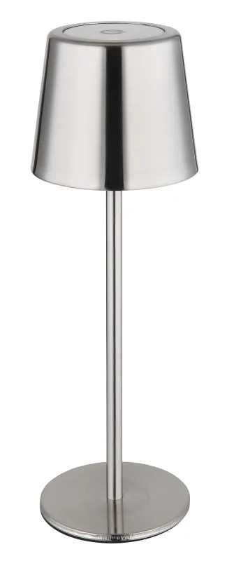 Vancouver 28cm Nikkel bærbar Fra Globo Lighting - Laget av matt nikkelmetall med en opal plastskjerm, gir den et stilig og sofistikert inntrykk.