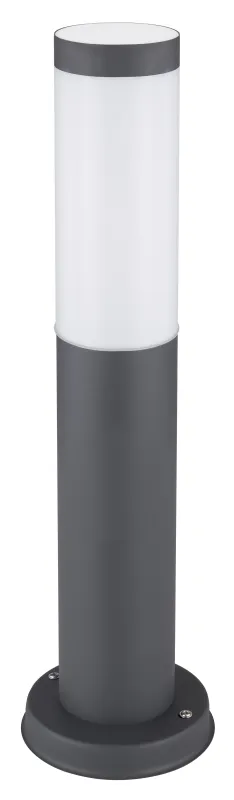 Boston 45cm Antrasitt pullerter Fra Globo Lighting - Tillverkad i rostfritt st&aring;l med en opalvit plastsk&auml;rm ger den ett mjukt och behagligt ljus.