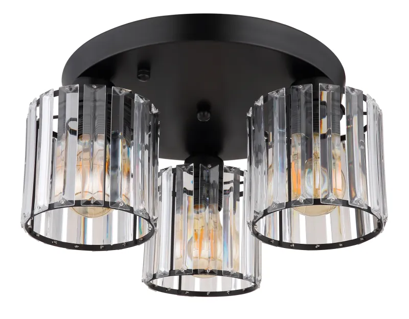 Jordana Ø35 Svart plafond Fra Globo Lighting - Jordana &auml;r en elegant plafond som imponerar med sin eleganta och stilrena design.