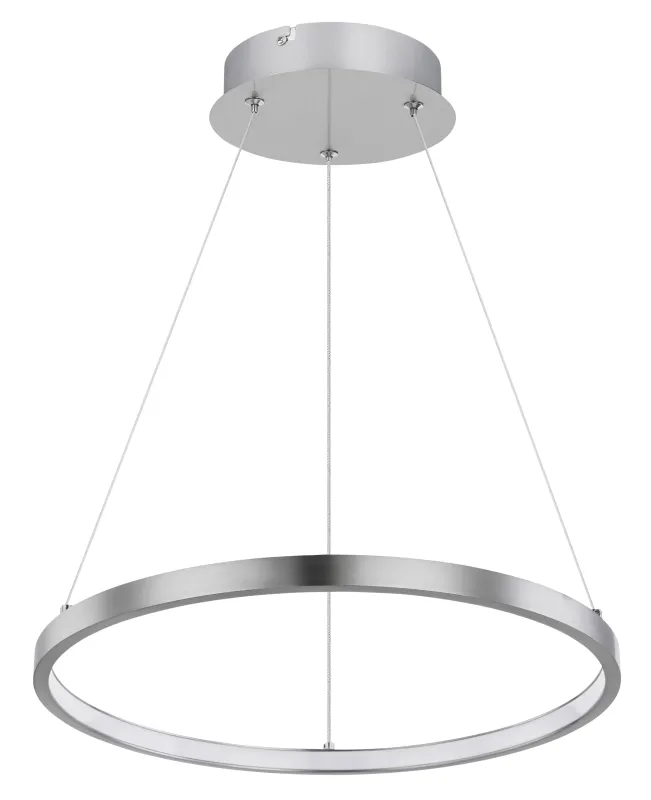 Ralph Ø38 Nikkel Taklampe Fra Globo Lighting - Den moderna, runda takpendeln Ralph i matt nickel &auml;r en stilren blickf&aring;ngare i ditt hem.