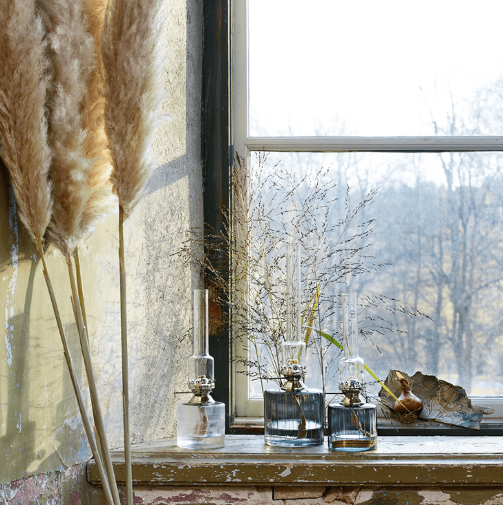Frosted kerosene lamp small Gjennomsiktig Fra Strömshaga - Passer med veke artikkelnummer 116210 og brennere med artikkelnummer 121800G.